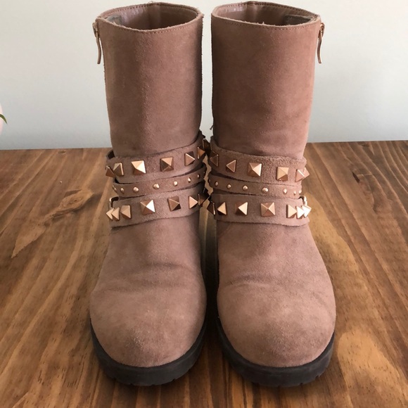 BCBGeneration Studded Suede Ankle Boots - Picture 3 of 10